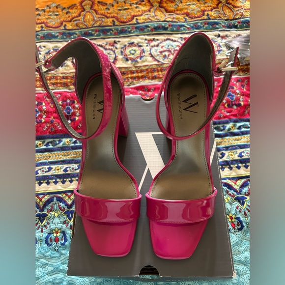 Worthington Shoes - 💕Worthington Mid-dark Pink Block Heels💕